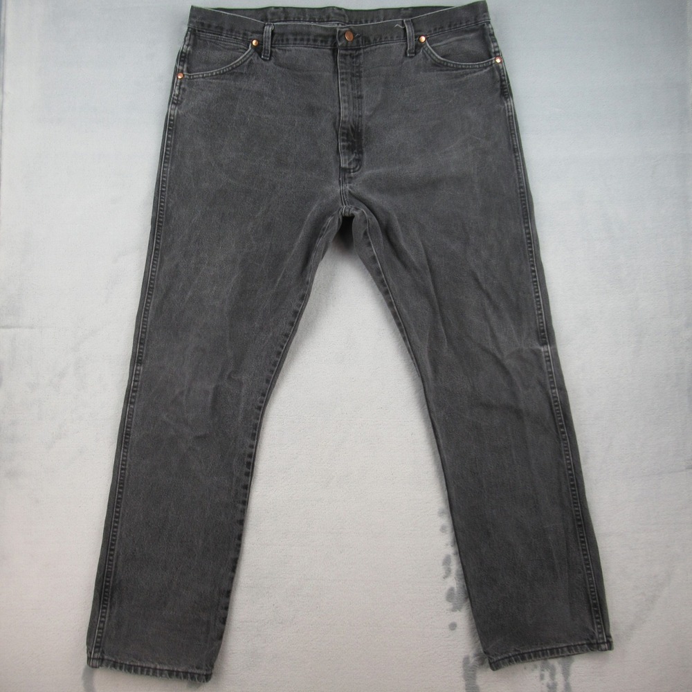 Wrangler Jeans Mens 42x34 Black 13MWZWK Cowboy Cut Regular Fit Denim